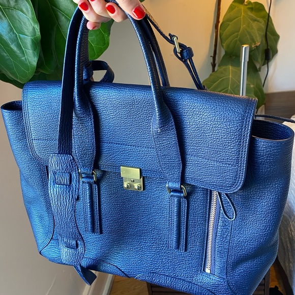 3.1 Phillip Lim Handbags - 3.1 Phillip Lim Navy Large Satchel Bag